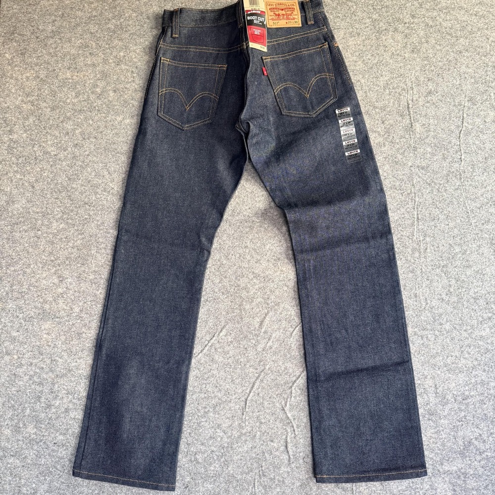 Levi's 517 Jeans Mens 29x30 (30x32) Slim Fit Boot Cut Denim Dark Wash Mexico NWT